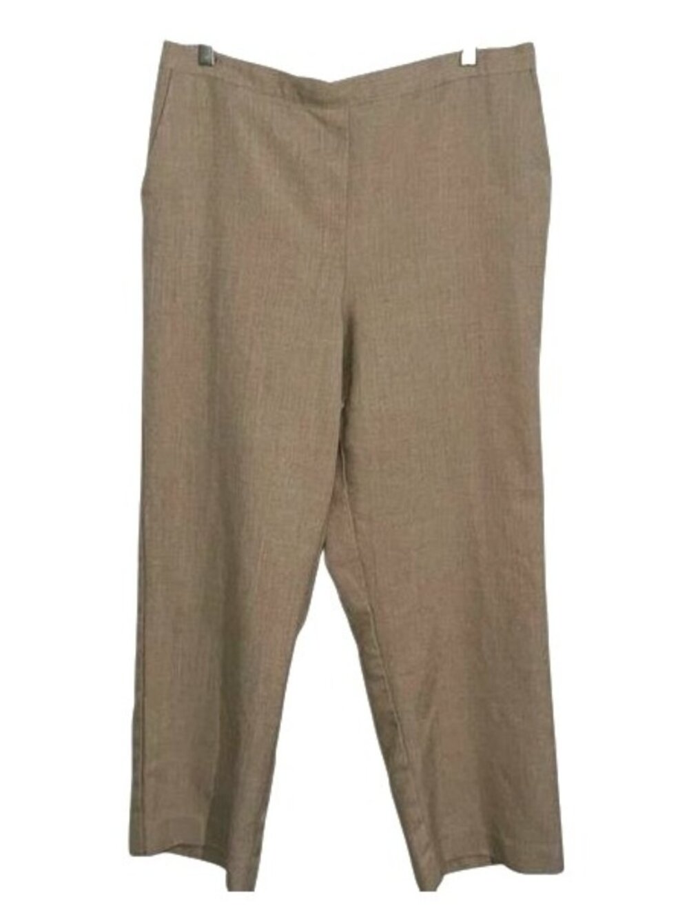 Alfred Dunner Womens Size 16 Beige Straight Leg Pants Polyester